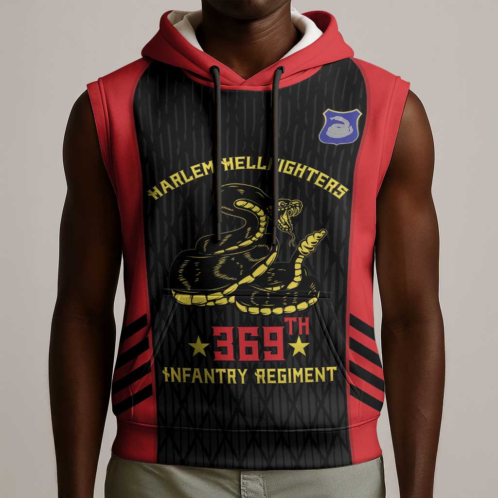 Personalized Harlem Hellfighters Sleeveless Hoodie 369th Infantry Regiment Legacy