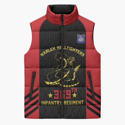 Personalized Harlem Hellfighters Sleeveless Puffer Jacket 369th Infantry Regiment Legacy