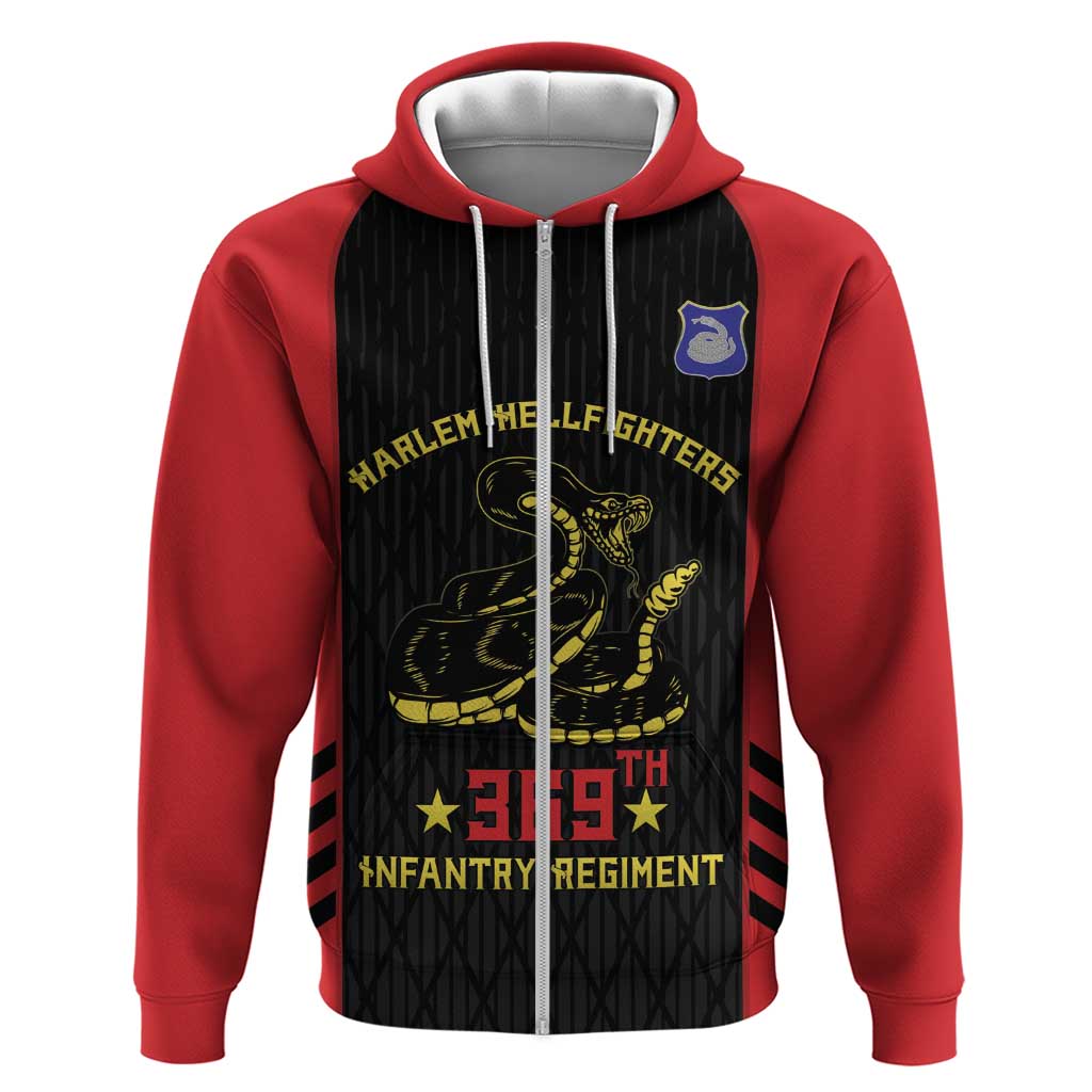 Personalized Harlem Hellfighters Zip Hoodie 369th Infantry Regiment Legacy