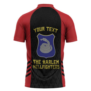 Personalized Harlem Hellfighters Zipper Polo Shirt 369th Infantry Regiment Legacy