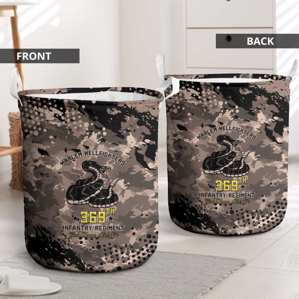 Harlem Hellfighters 369th Infantry Regiment Legacy Laundry Basket God Damn Lets Go
