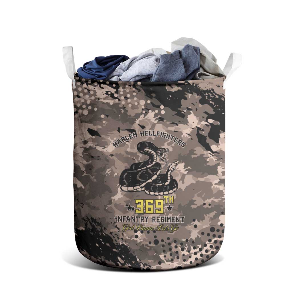 Harlem Hellfighters 369th Infantry Regiment Legacy Laundry Basket God Damn Lets Go