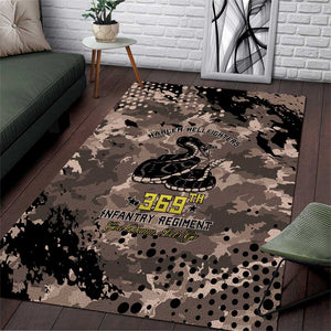 Harlem Hellfighters 369th Infantry Regiment Legacy Area Rug God Damn Lets Go