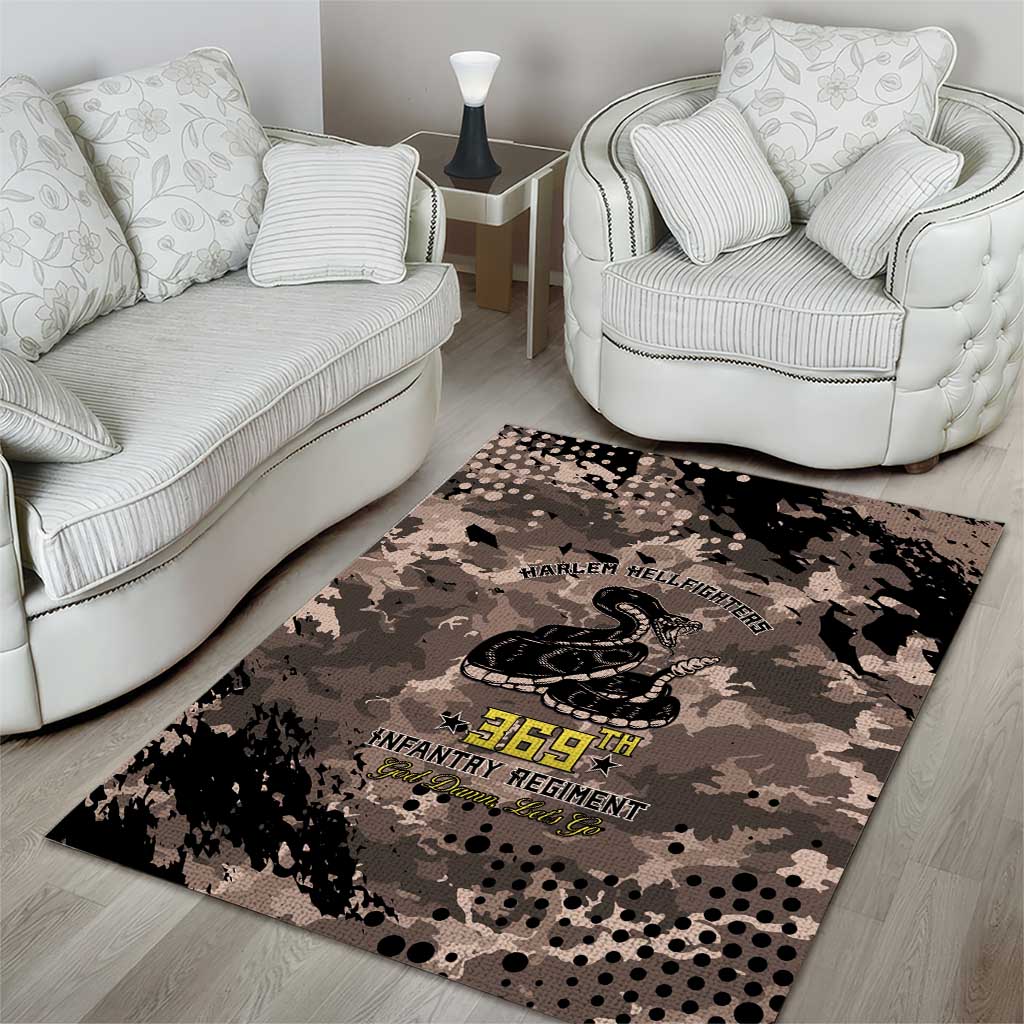 Harlem Hellfighters 369th Infantry Regiment Legacy Area Rug God Damn Lets Go