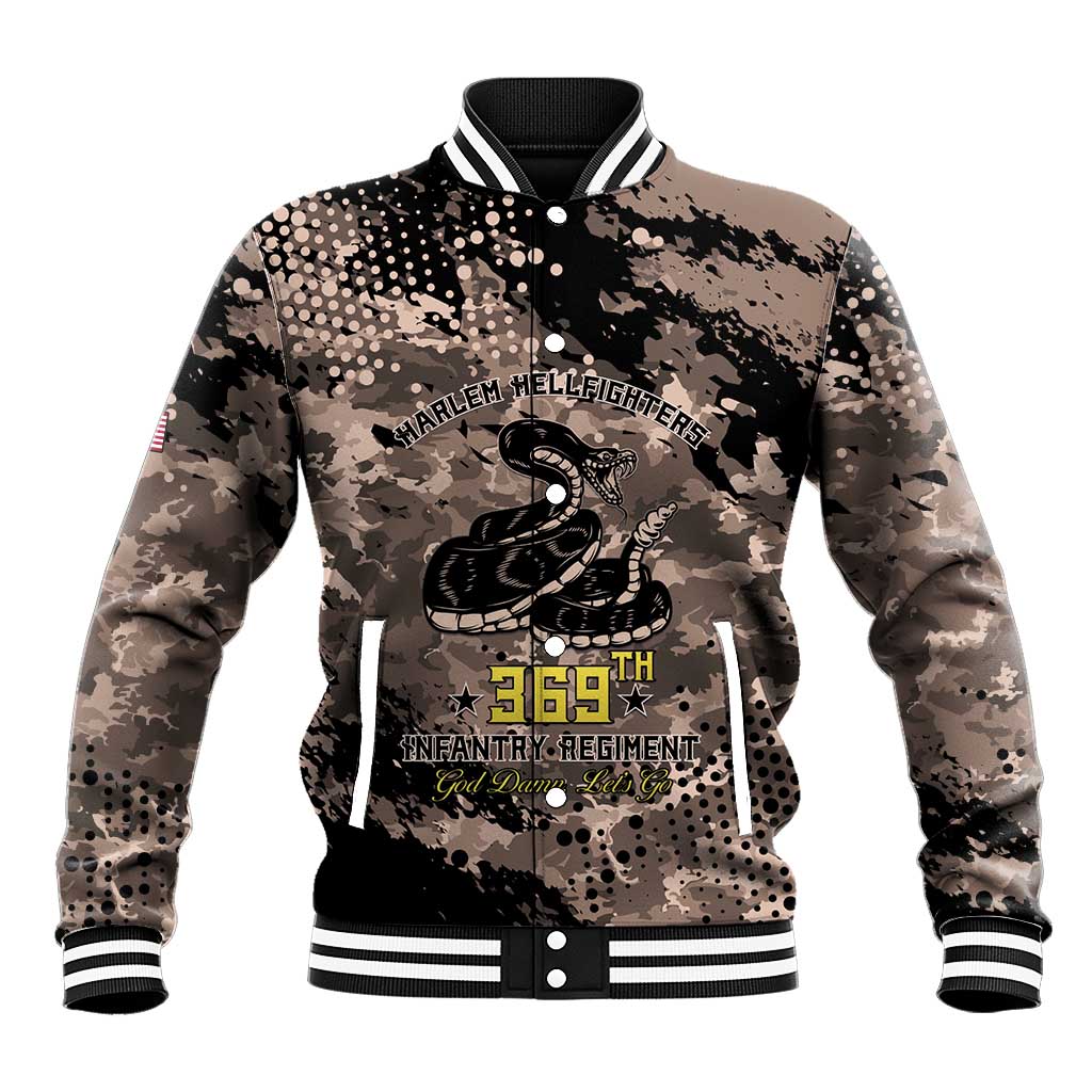 Harlem Hellfighters 369th Infantry Regiment Legacy Baseball Jacket God Damn Lets Go