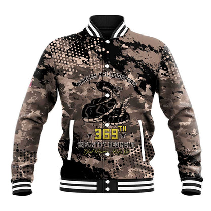 Harlem Hellfighters 369th Infantry Regiment Legacy Baseball Jacket God Damn Lets Go