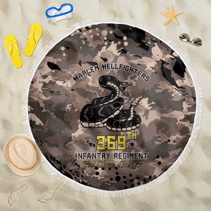 Harlem Hellfighters 369th Infantry Regiment Legacy Beach Blanket God Damn Lets Go