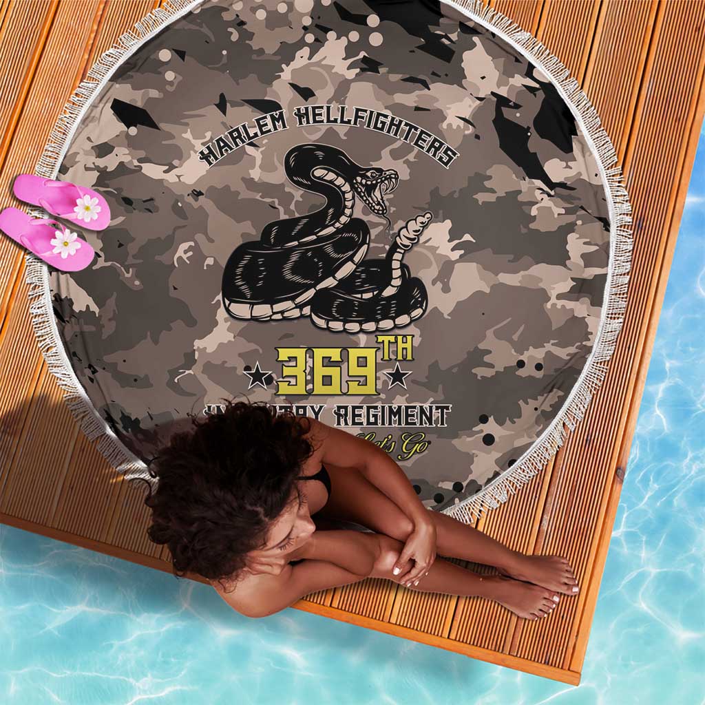 Harlem Hellfighters 369th Infantry Regiment Legacy Beach Blanket God Damn Lets Go