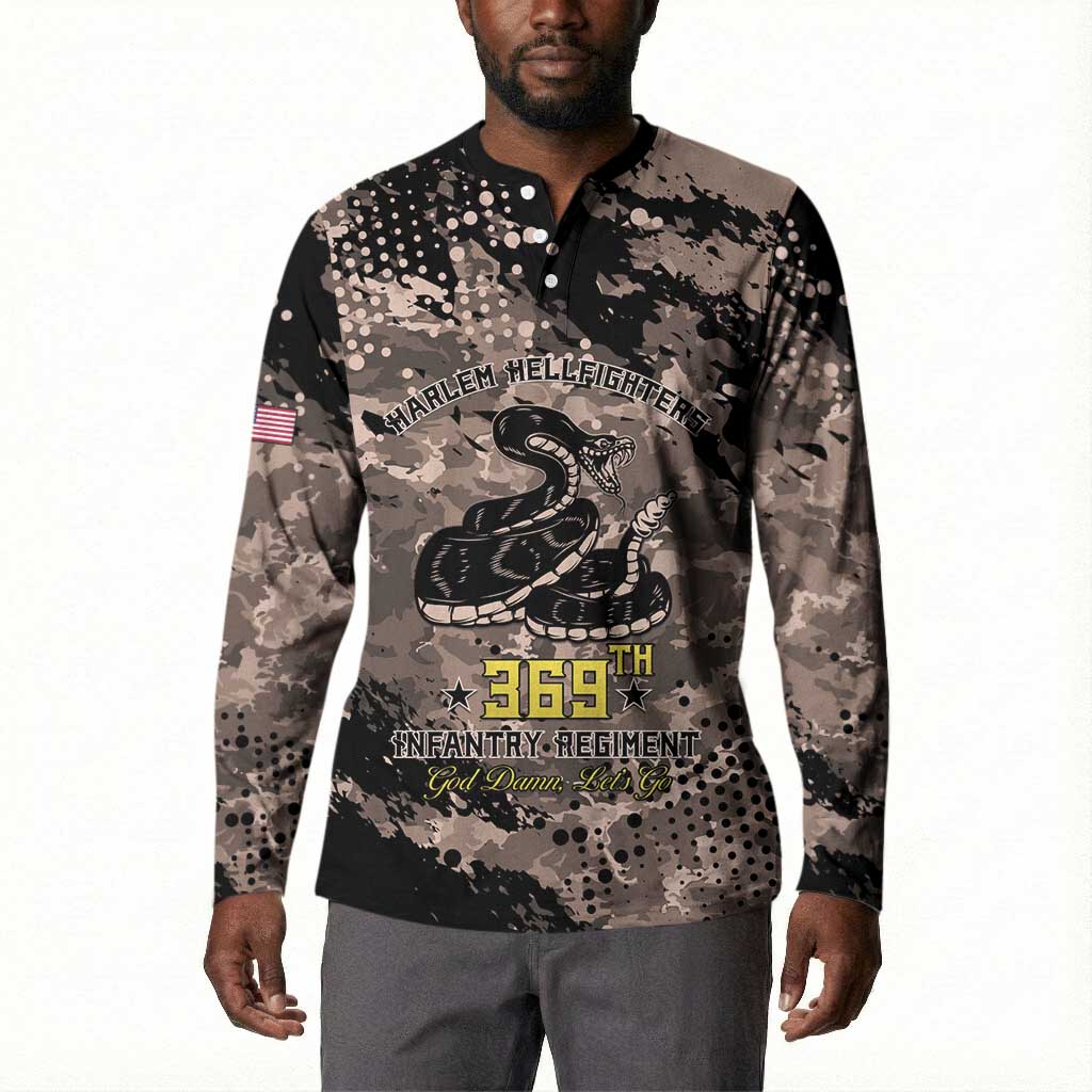 Harlem Hellfighters 369th Infantry Regiment Legacy Button Sweatshirt God Damn Lets Go