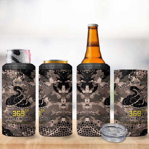 Harlem Hellfighters 369th Infantry Regiment Legacy 4 in 1 Can Cooler Tumbler God Damn Lets Go