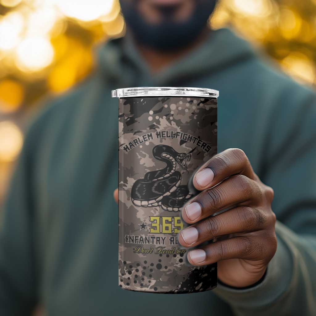 Harlem Hellfighters 369th Infantry Regiment Legacy 4 in 1 Can Cooler Tumbler God Damn Lets Go