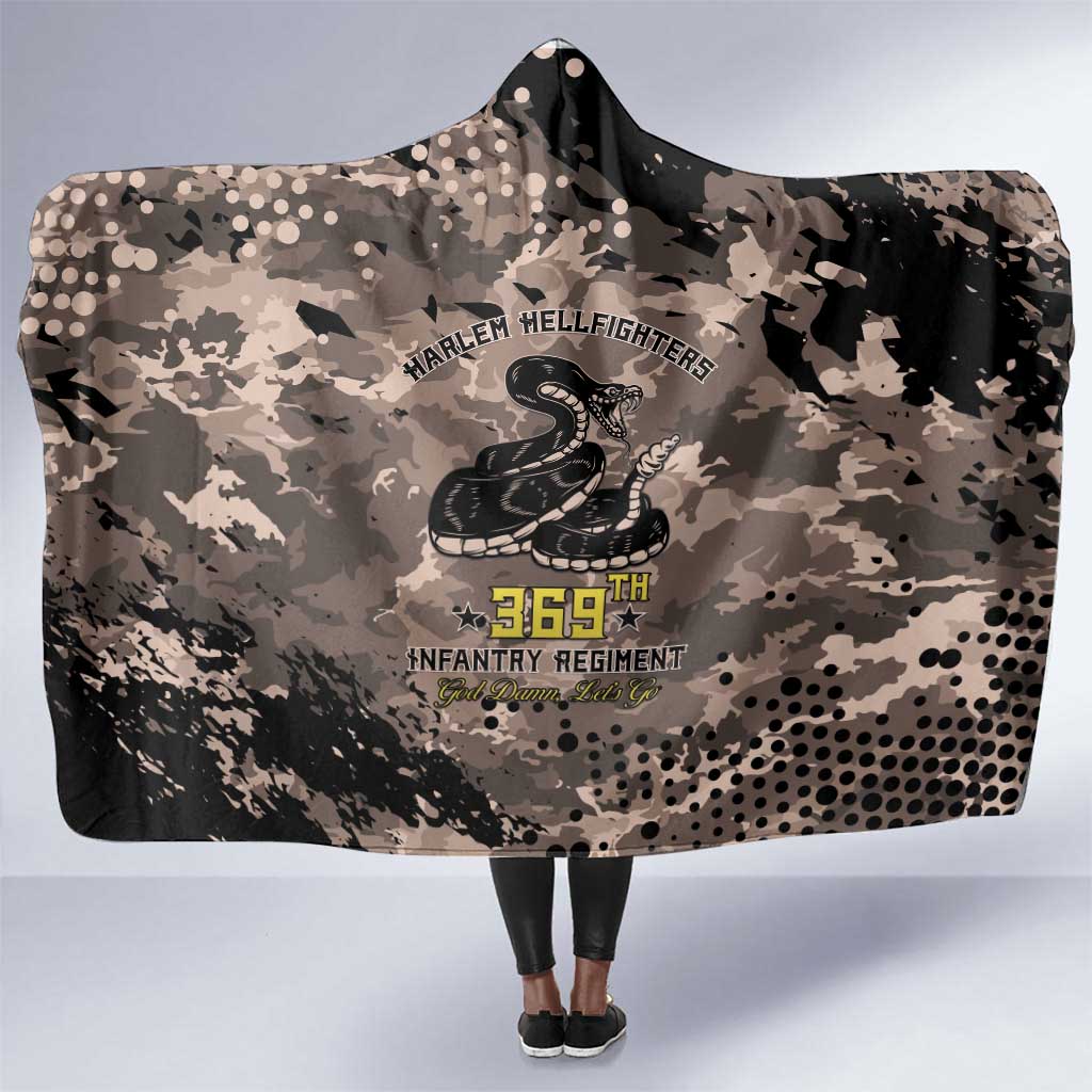 Harlem Hellfighters 369th Infantry Regiment Legacy Hooded Blanket God Damn Lets Go