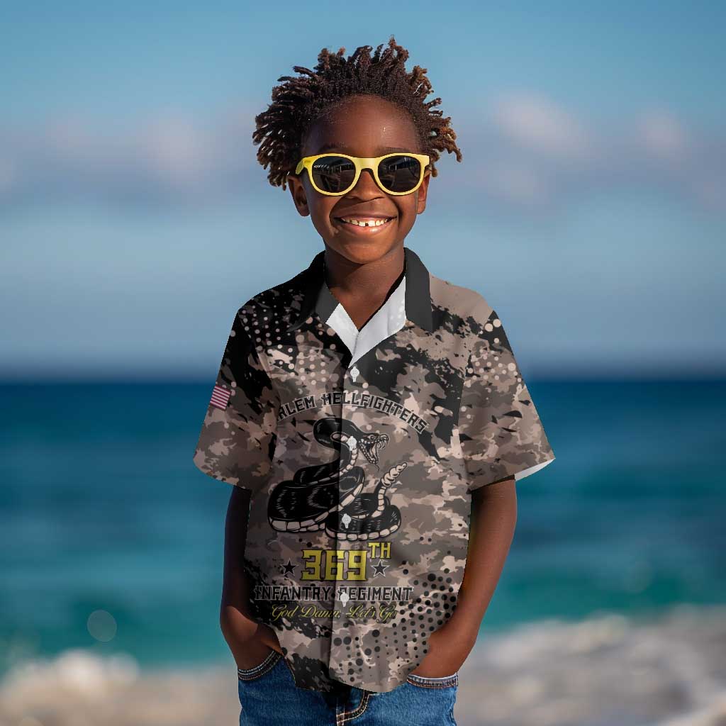 Harlem Hellfighters 369th Infantry Regiment Legacy Kid Hawaiian Shirt God Damn Lets Go