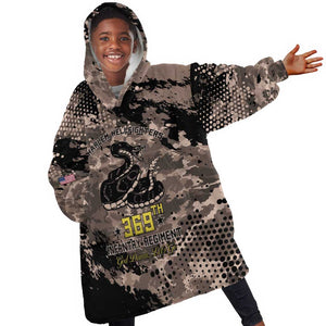 Harlem Hellfighters 369th Infantry Regiment Legacy Kid Wearable Blanket Hoodie God Damn Lets Go