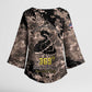 Harlem Hellfighters 369th Infantry Regiment Legacy Kimono Sleeve Blouse God Damn Lets Go