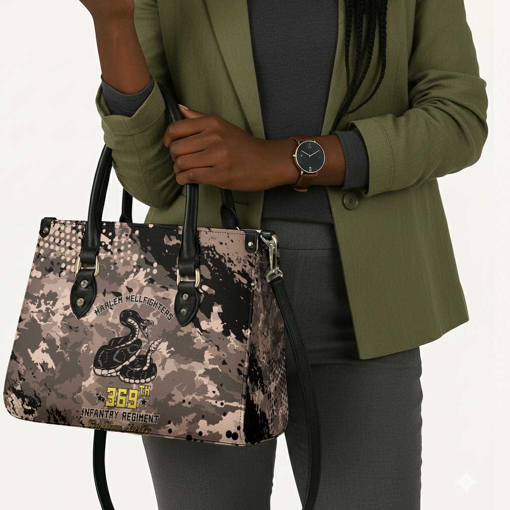 Harlem Hellfighters 369th Infantry Regiment Legacy Leather Bag God Damn Lets Go