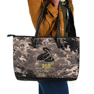 Harlem Hellfighters 369th Infantry Regiment Legacy Leather Tote Bag God Damn Lets Go
