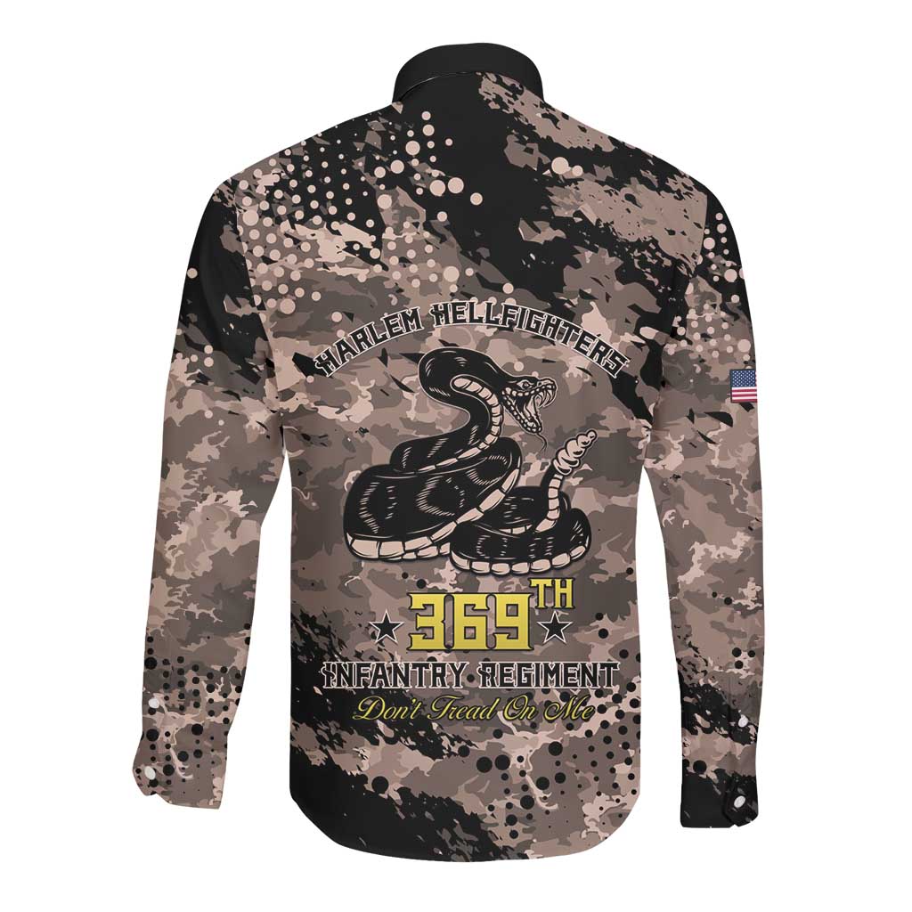 Harlem Hellfighters 369th Infantry Regiment Legacy Long Sleeve Button Shirt God Damn Lets Go