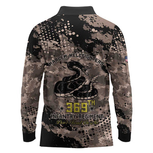 Harlem Hellfighters 369th Infantry Regiment Legacy Long Sleeve Polo Shirt God Damn Lets Go