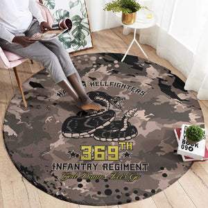 Harlem Hellfighters 369th Infantry Regiment Legacy Round Carpet God Damn Lets Go