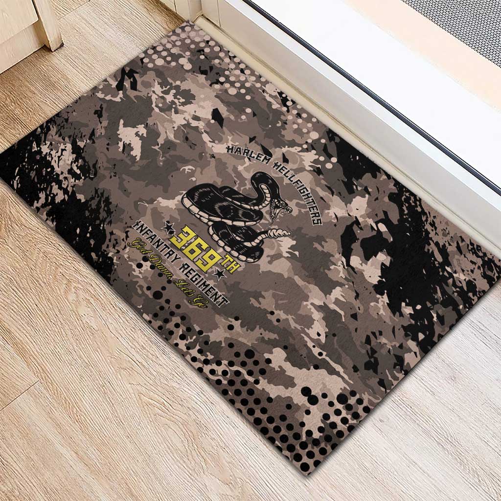 Harlem Hellfighters 369th Infantry Regiment Legacy Rubber Doormat God Damn Lets Go