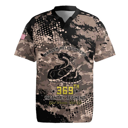 Harlem Hellfighters 369th Infantry Regiment Legacy Rugby Jersey God Damn Lets Go