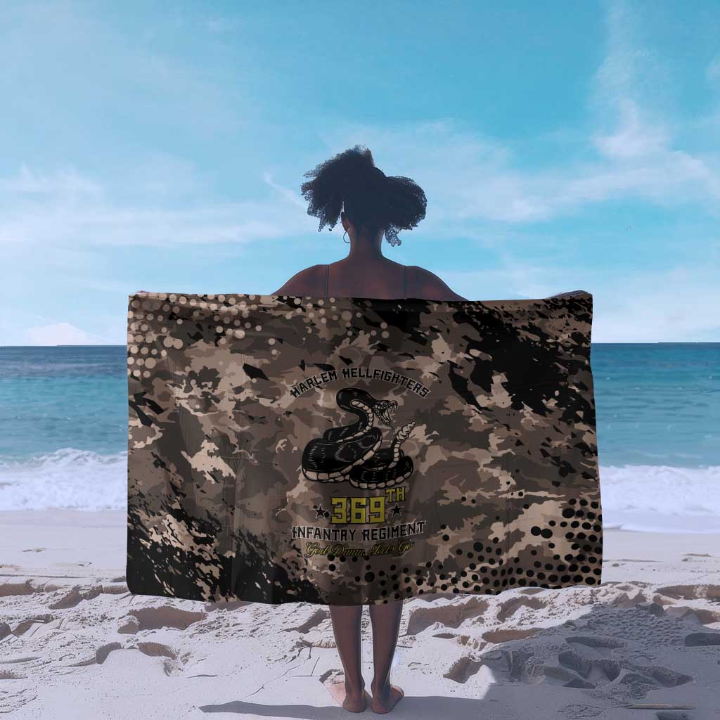 Harlem Hellfighters 369th Infantry Regiment Legacy Sarong God Damn Lets Go