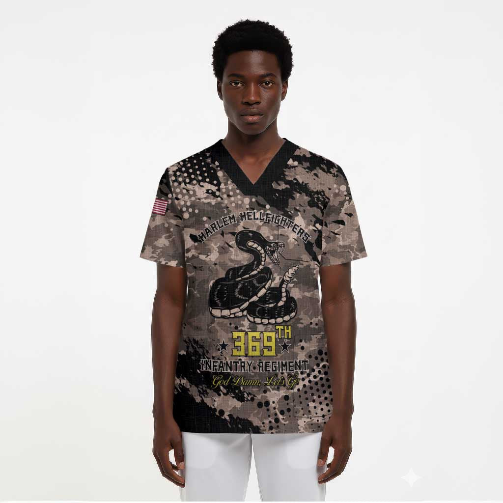 Harlem Hellfighters 369th Infantry Regiment Legacy Scrub Top God Damn Lets Go