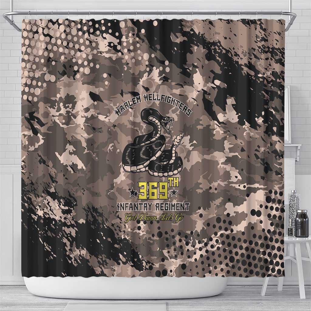 Harlem Hellfighters 369th Infantry Regiment Legacy Shower Curtain God Damn Lets Go