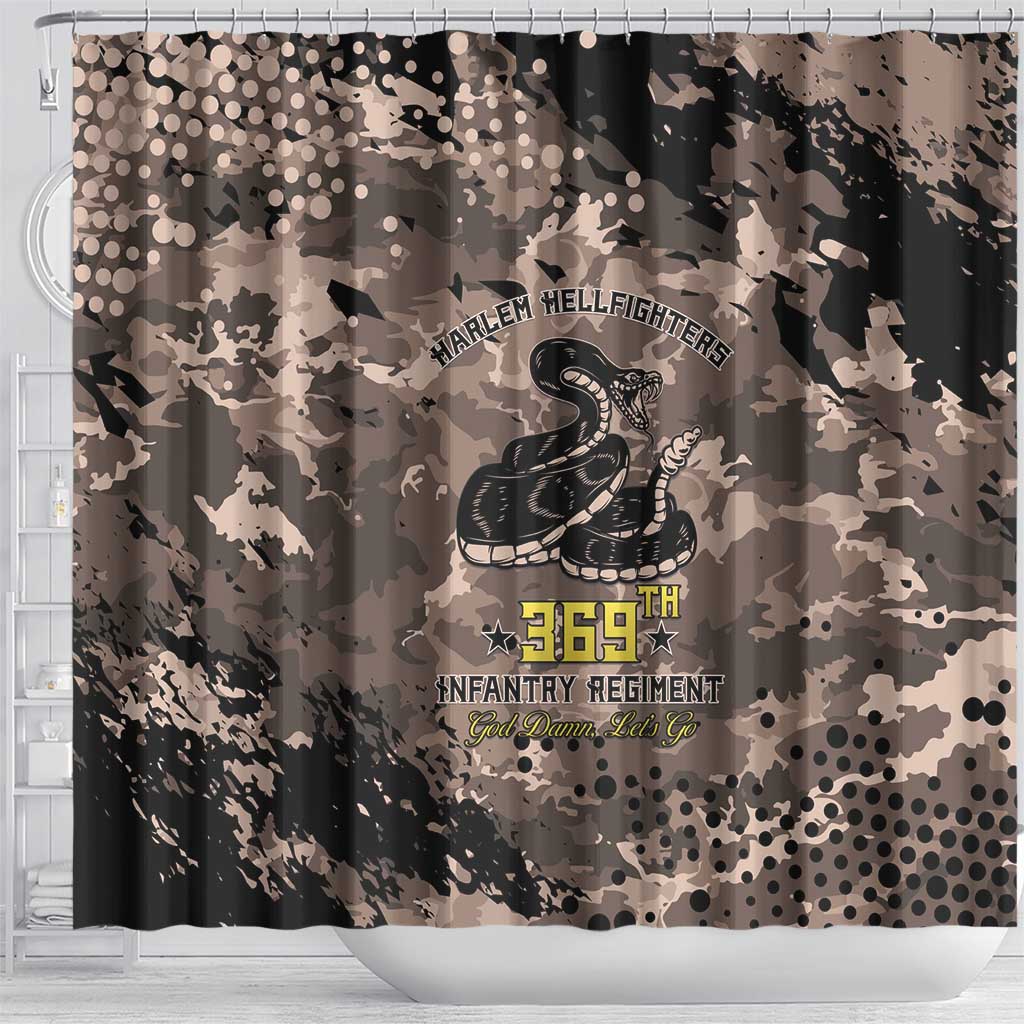 Harlem Hellfighters 369th Infantry Regiment Legacy Shower Curtain God Damn Lets Go