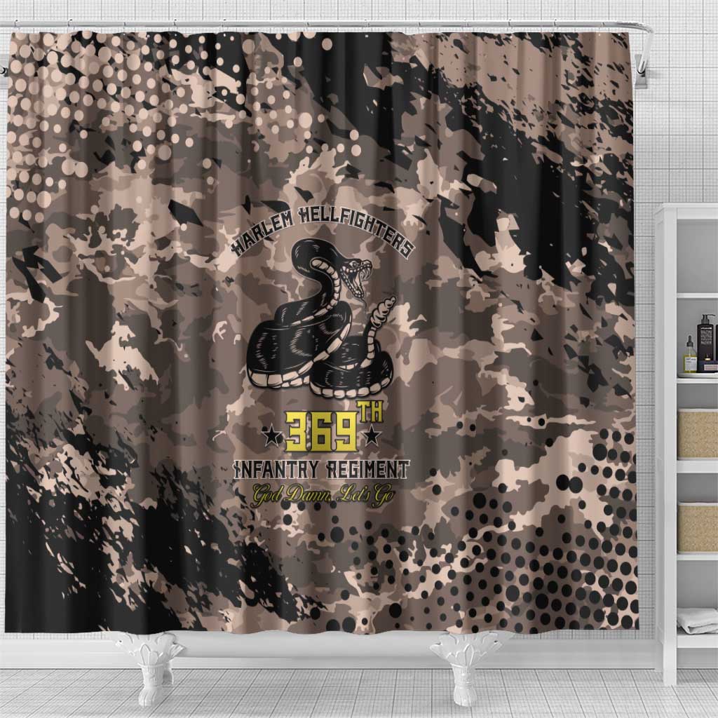Harlem Hellfighters 369th Infantry Regiment Legacy Shower Curtain God Damn Lets Go