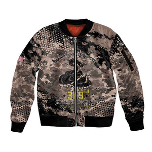 Harlem Hellfighters 369th Infantry Regiment Legacy Sleeve Zip Bomber Jacket God Damn Lets Go