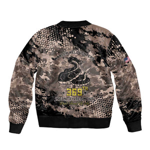Harlem Hellfighters 369th Infantry Regiment Legacy Sleeve Zip Bomber Jacket God Damn Lets Go