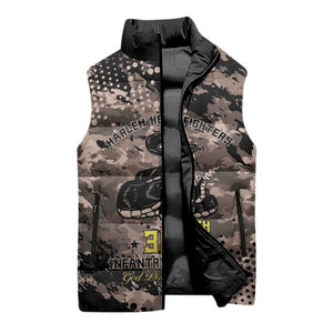 Harlem Hellfighters 369th Infantry Regiment Legacy Sleeveless Puffer Jacket God Damn Lets Go