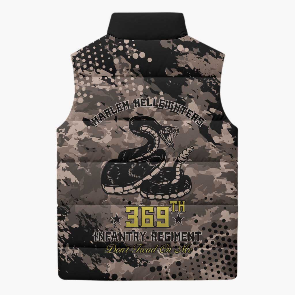 Harlem Hellfighters 369th Infantry Regiment Legacy Sleeveless Puffer Jacket God Damn Lets Go