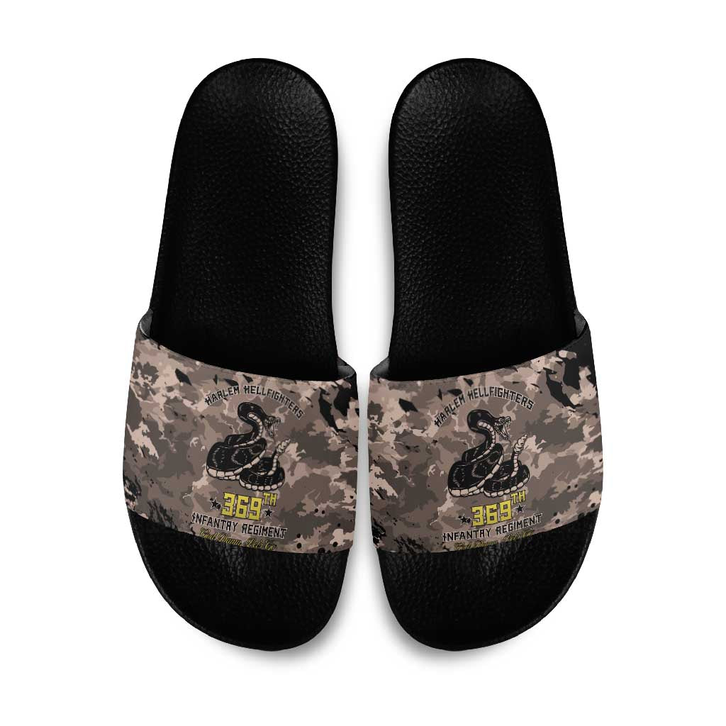 Harlem Hellfighters 369th Infantry Regiment Legacy Slide Sandals God Damn Lets Go