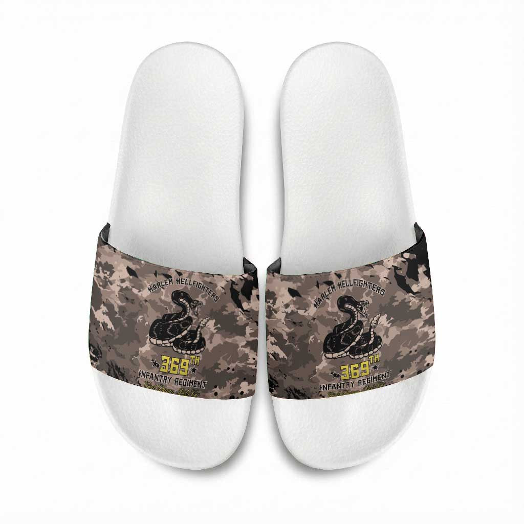 Harlem Hellfighters 369th Infantry Regiment Legacy Slide Sandals God Damn Lets Go