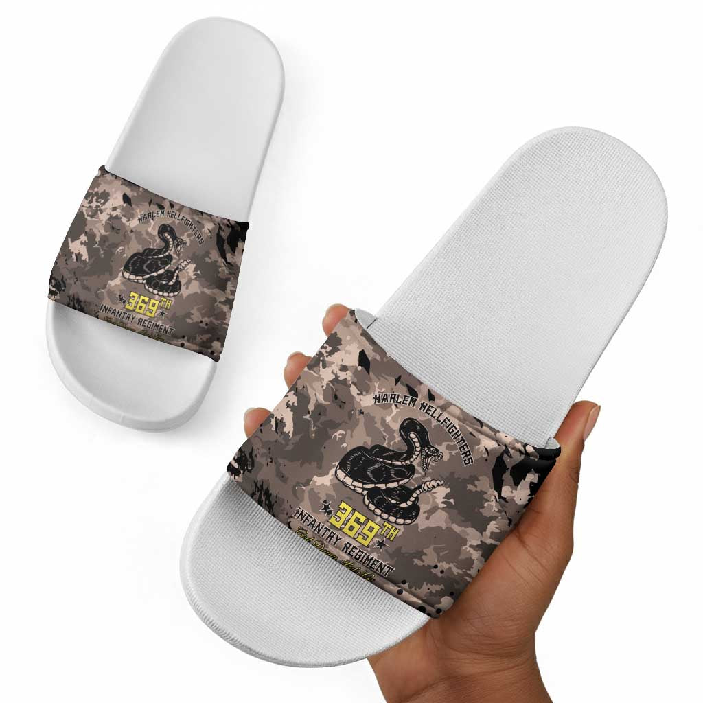 Harlem Hellfighters 369th Infantry Regiment Legacy Slide Sandals God Damn Lets Go