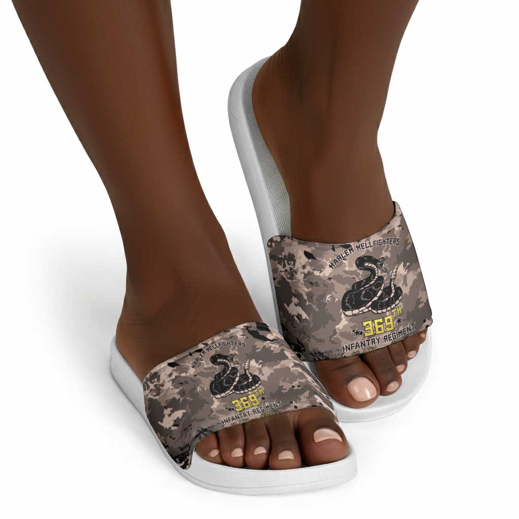 Harlem Hellfighters 369th Infantry Regiment Legacy Slide Sandals God Damn Lets Go