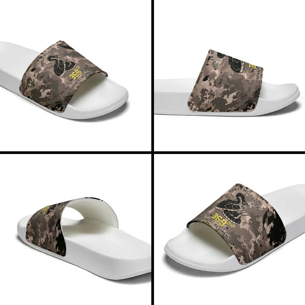 Harlem Hellfighters 369th Infantry Regiment Legacy Slide Sandals God Damn Lets Go