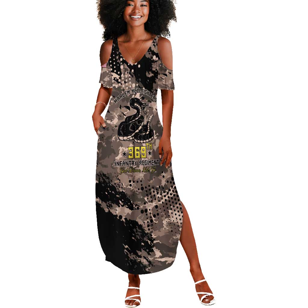 Harlem Hellfighters 369th Infantry Regiment Legacy Summer Maxi Dress God Damn Lets Go