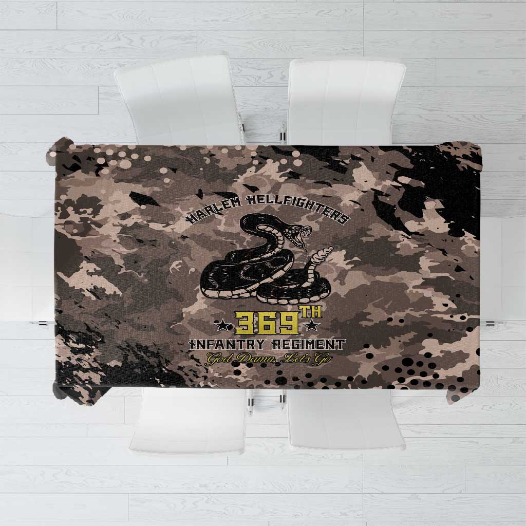 Harlem Hellfighters 369th Infantry Regiment Legacy Tablecloth God Damn Lets Go