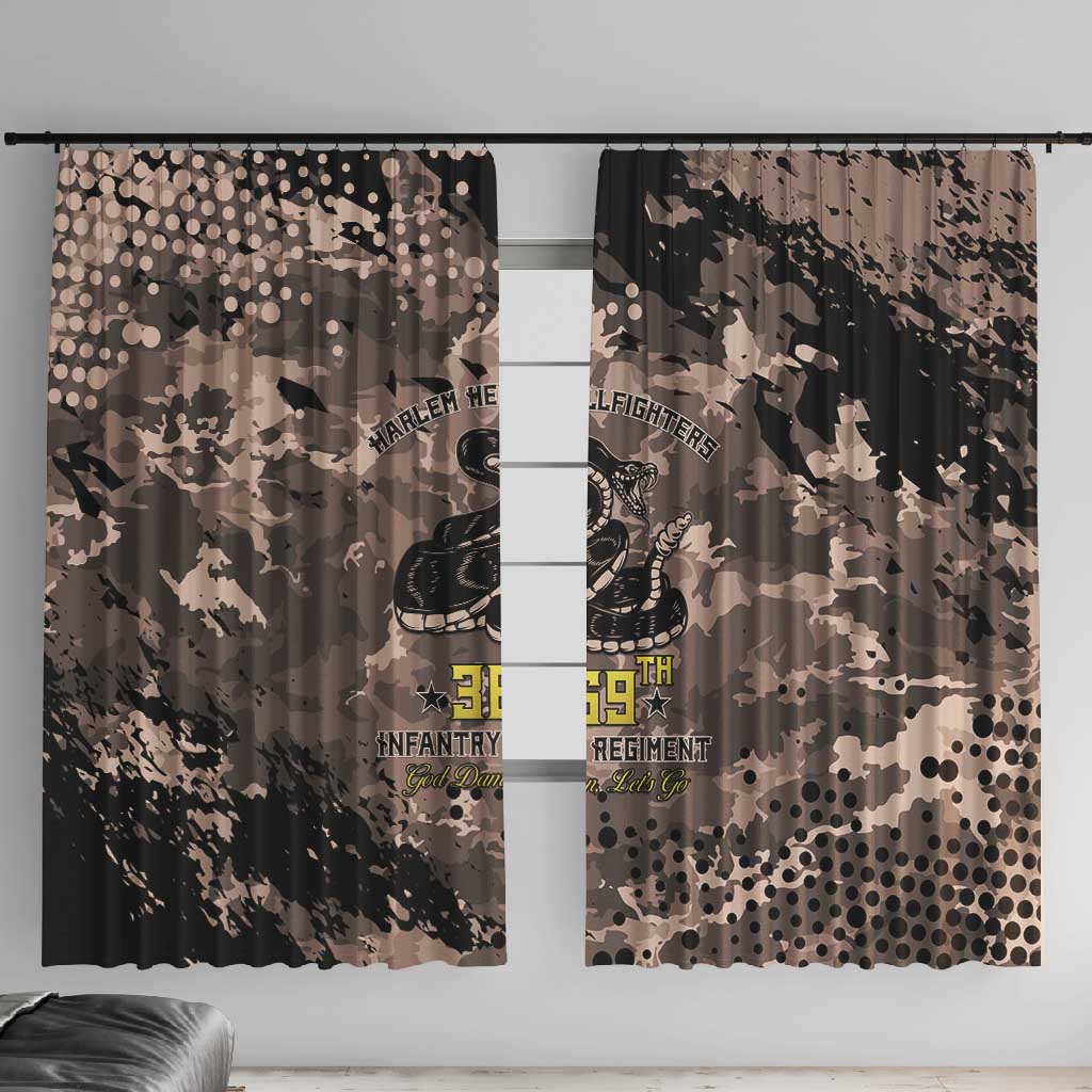 Harlem Hellfighters 369th Infantry Regiment Legacy Window Curtain God Damn Lets Go