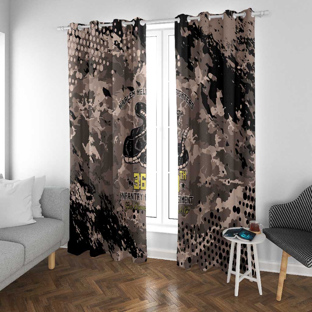 Harlem Hellfighters 369th Infantry Regiment Legacy Window Curtain God Damn Lets Go