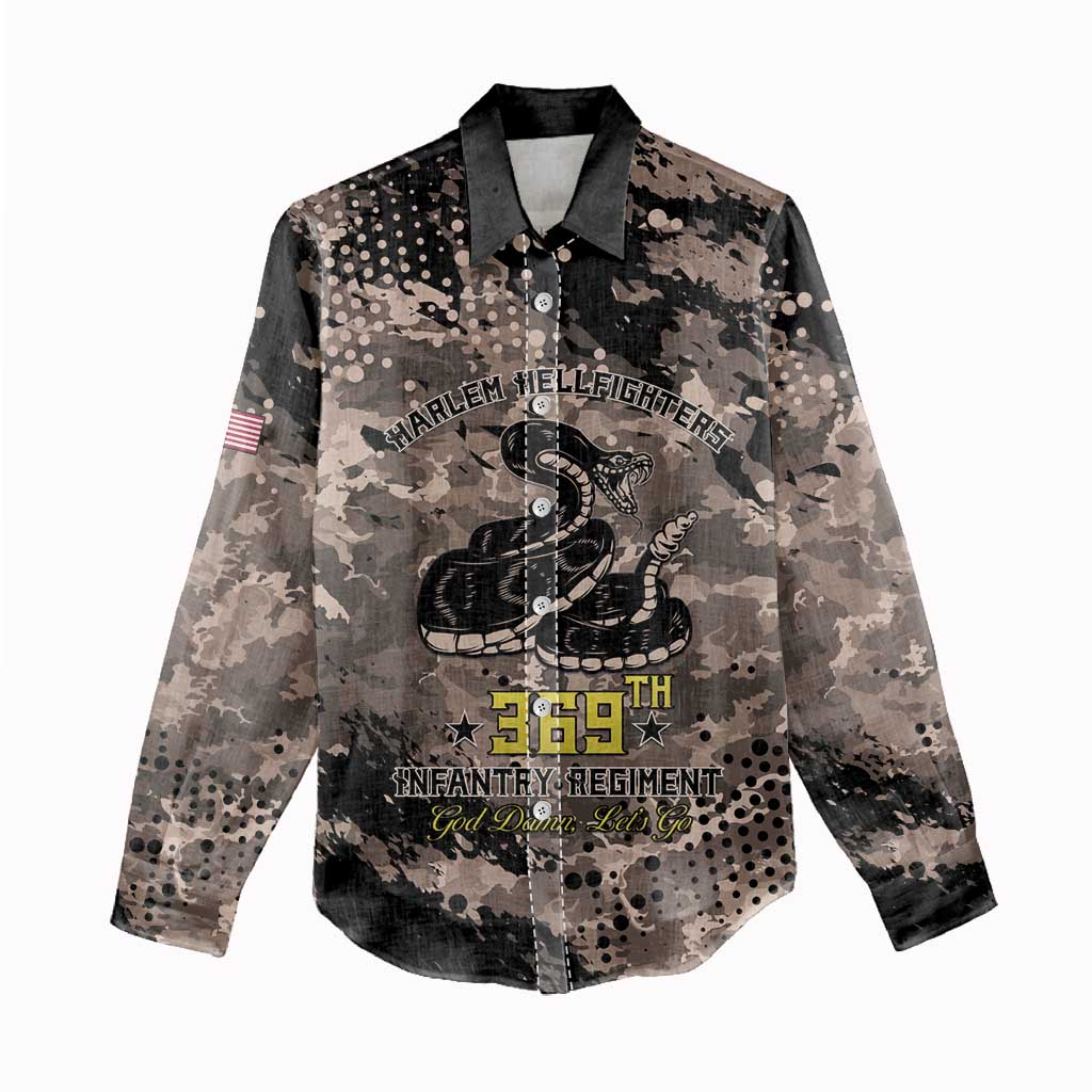 Harlem Hellfighters 369th Infantry Regiment Legacy Women Casual Shirt God Damn Lets Go