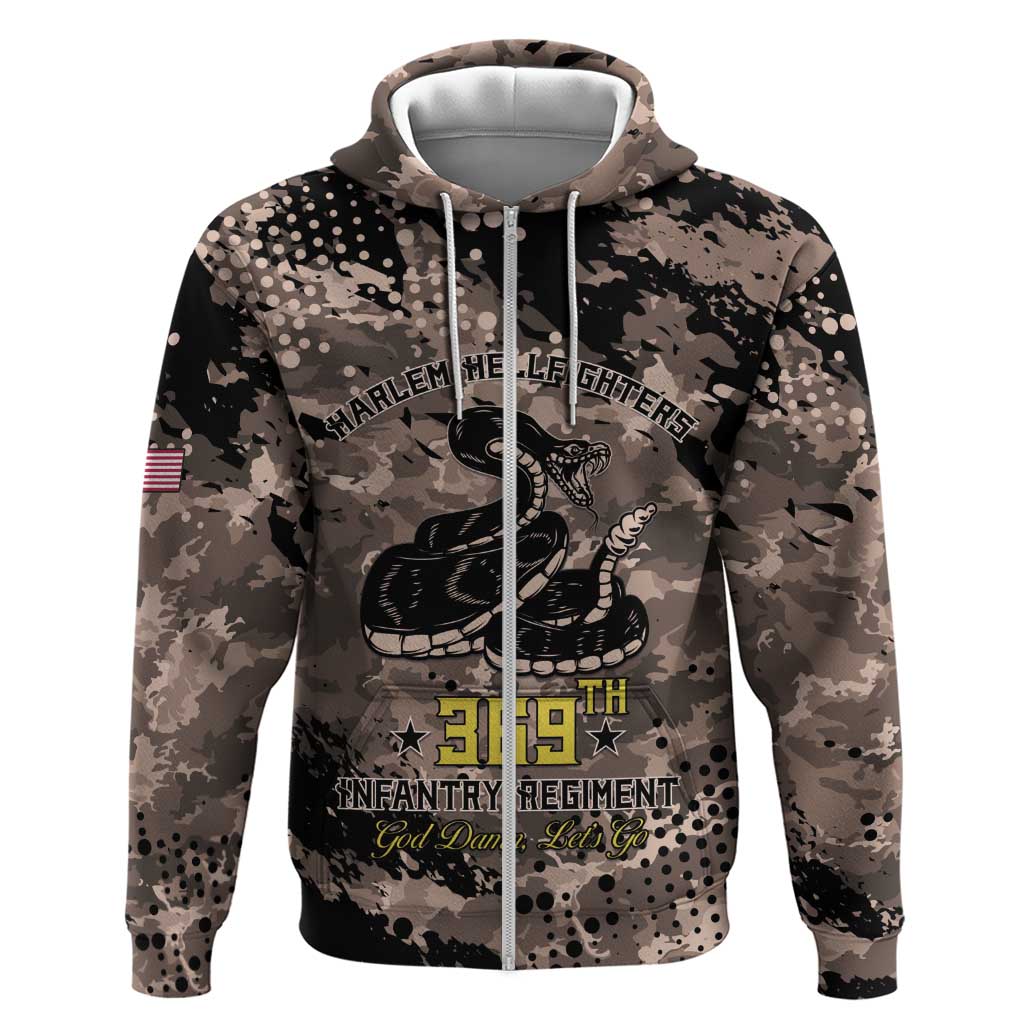 Harlem Hellfighters 369th Infantry Regiment Legacy Zip Hoodie God Damn Lets Go
