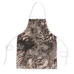 African Safari Zebra Leopard Swirl Pattern Apron