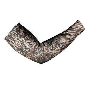 African Safari Zebra Leopard Swirl Pattern Arm Sleeves