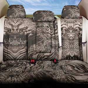 African Safari Zebra Leopard Swirl Pattern Back Car Seat Cover