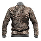 African Safari Zebra Leopard Swirl Pattern Baseball Jacket